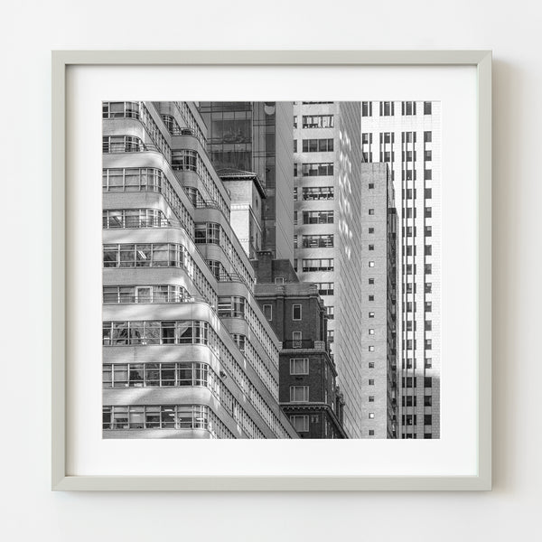 Manhattan building layers wall art