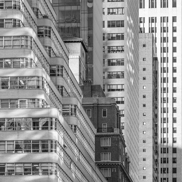 New York architecture black and white