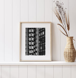 London office building architecture night