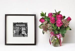 Urban kiosk packed with newspapers and magazines