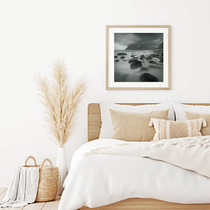 Real black and white seascape artwork