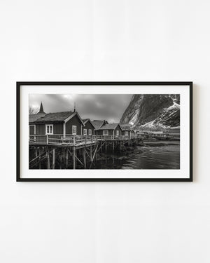 Sakrisøy cabins Lofoten wall art