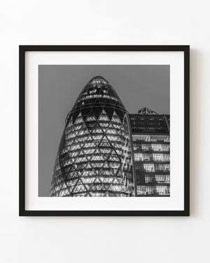 Black and White Gherkin Building