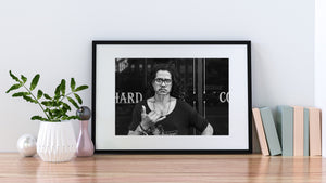 Retrato de carácter urbano de la ciudad de Nueva York en tonos monocromáticos