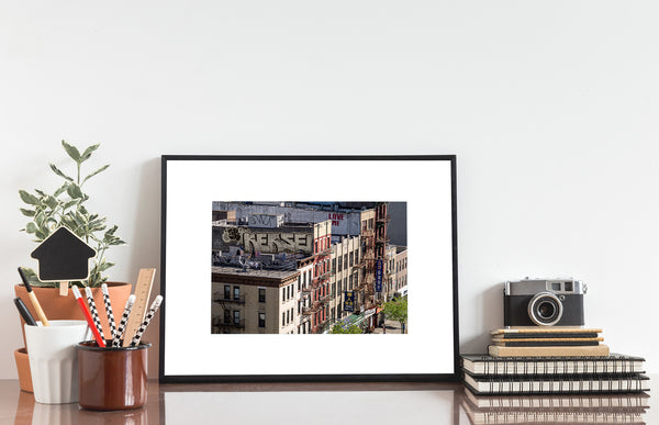 Lower Manhattan buildings with Graffiti | Photo Art Print fine art photographic print