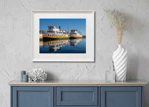 Aucocisco III and Wabanaki moored side by side in a sunny Maine harbour