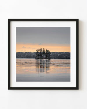 Maine island serene twilight