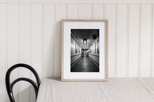 New York station passage with a pedestrian framed by strong leading lines