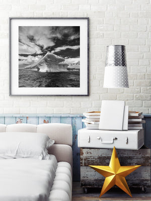 Massive Antarctica iceberg with natural shelter | Photo Art Print fine art photographic print