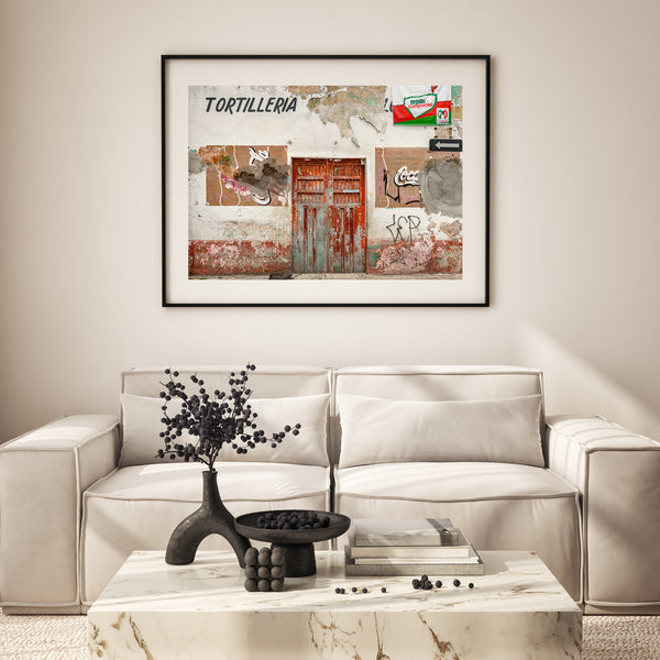 Traditional Mexican architecture wall art