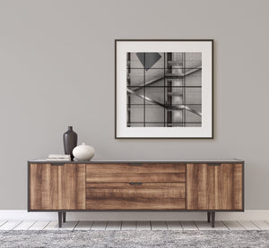 Modern Glass Building Staircase Sleek Architecture | Photo Art Print fine art photographic print