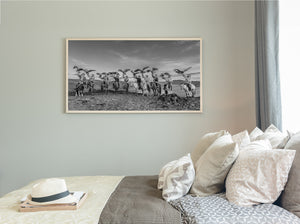 Cultural portrait of Mongolian nomads with trained eagles