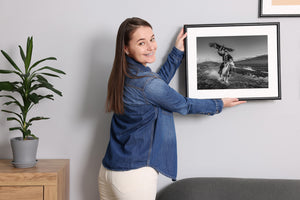 Traditional eagle hunting attire worn by mounted rider in Mongolia