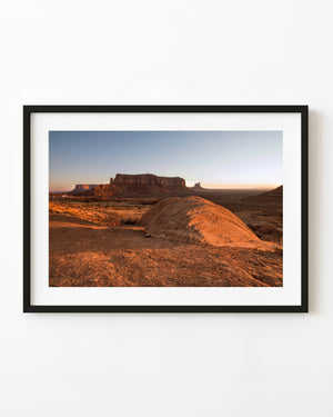 Monument Valley landscape in Arizona at sunset