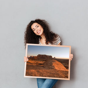Textured foreground with buttes in the distance