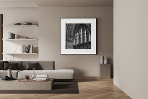 Tall arched windows in Haarlem cathedral