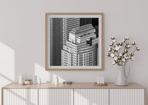 Dynamic New York Cityscape, Geometric Patterns of High-Rises, Unique Architectural Photography.