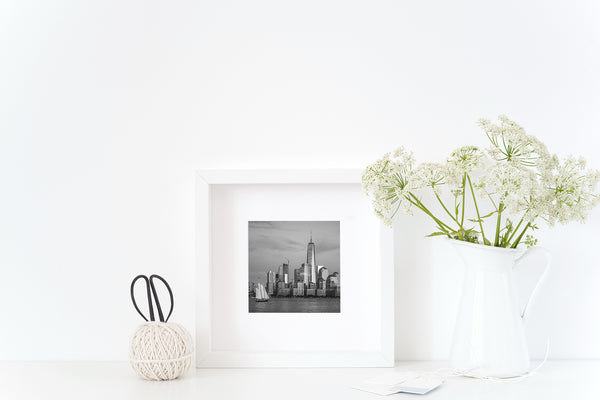 New York skyline with sailboat wall art