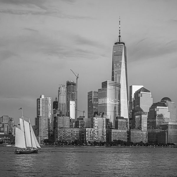 Sailboat and World Trade Center photo print