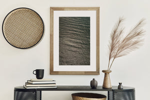 Dark green sea covered in fine sparkling reflections