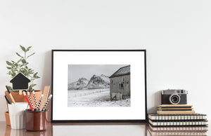 Old wooden barn at Skagsanden Beach, Lofoten