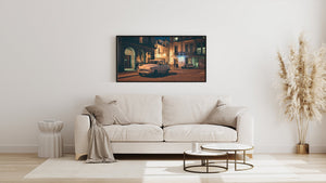 Historic Havana buildings at night