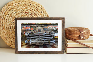 Vintage automobile display Route 66 photo