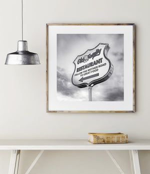 Historic American restaurant sign