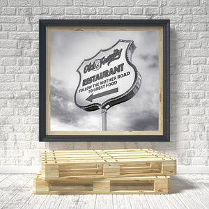 Classic Route 66 memorabilia print