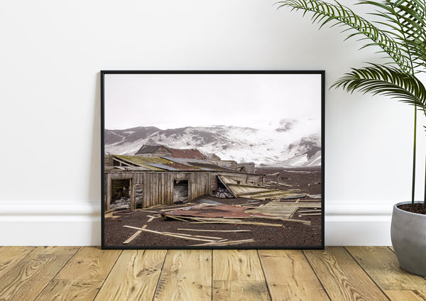 Old Wooden building Whalers Bay Deception Island | Photo Art Print fine art photographic print
