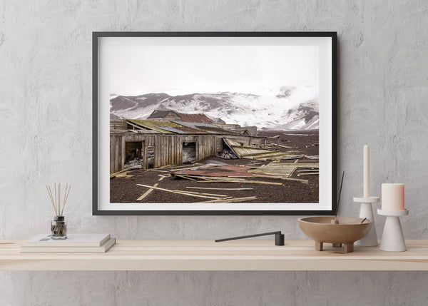 Old Wooden building Whalers Bay Deception Island | Photo Art Print fine art photographic print