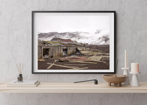 Old Wooden building Whalers Bay Deception Island | Photo Art Print fine art photographic print