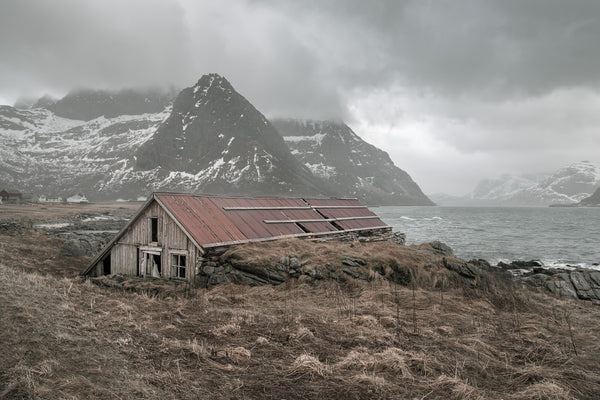 Old abandoned boat house Lofoten Norway | Photo Art Print fine art photographic print
