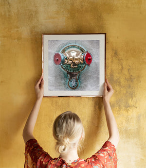 Rustic brass fire hose nozzle with New York City origins