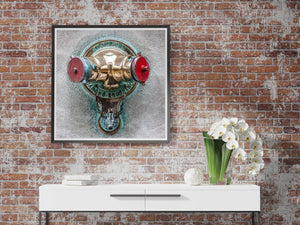 Classic brass nozzle from an NYC fire hose