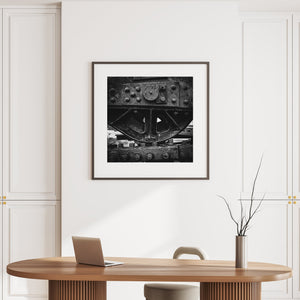 Vintage industrial machine captured in detail