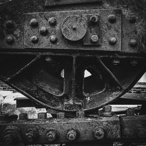 Textured detail of rusted industrial equipment