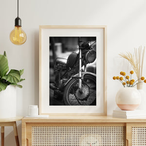 Spain street scene featuring classic bike