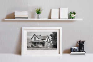 Old rundown farmhouse in rural Indiana | Photo Art Print fine art photographic print