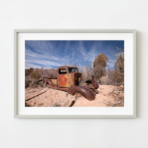 Old truck in the desert | Photo Art Print fine art photographic print