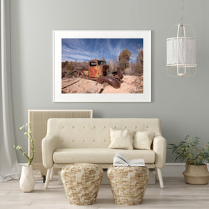 Real photograph of old vehicle outdoors