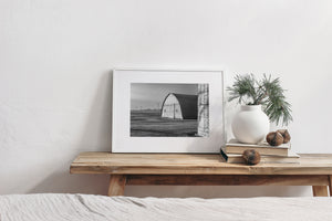Ontario farm buildings with wind turbines beyond open fields