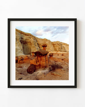 Hoodoos in American Southwest desert