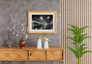 Light and shadow in Oslo at night