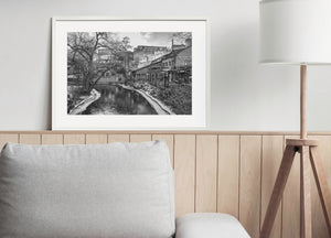 Oslo art studios and graffiti walls beside a winter river