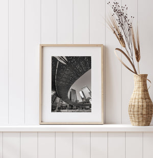 downtown dallas buildings and park pavilion