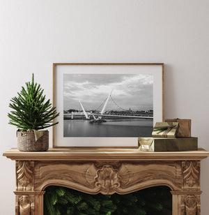 River Foyle and Peace Bridge landscape Derry