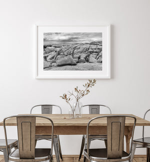 Broad rock shelves stretching toward the horizon at Peggy’s Cove
