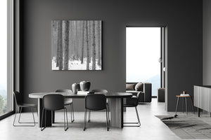 Minimalist forest scene winter wall print