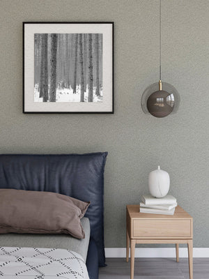 Quiet pine forest in Ontario winter print